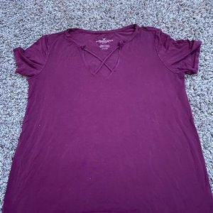 american eagle soft and sexy shirt with cross